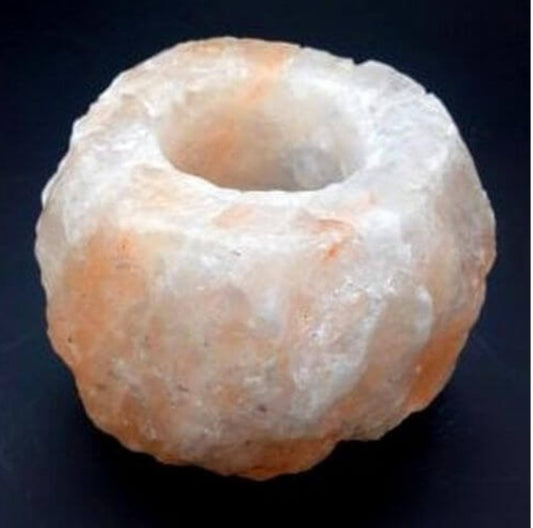 Bougeoir cristaux de sel 1kg - hauteur 10cm
