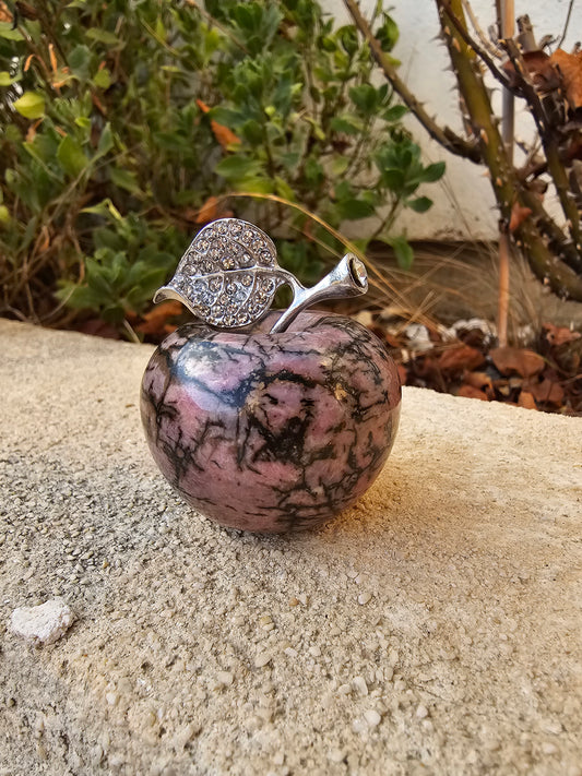 POMME 45MM RHODONITE MADAGASCAR A (1 PIÈCE)