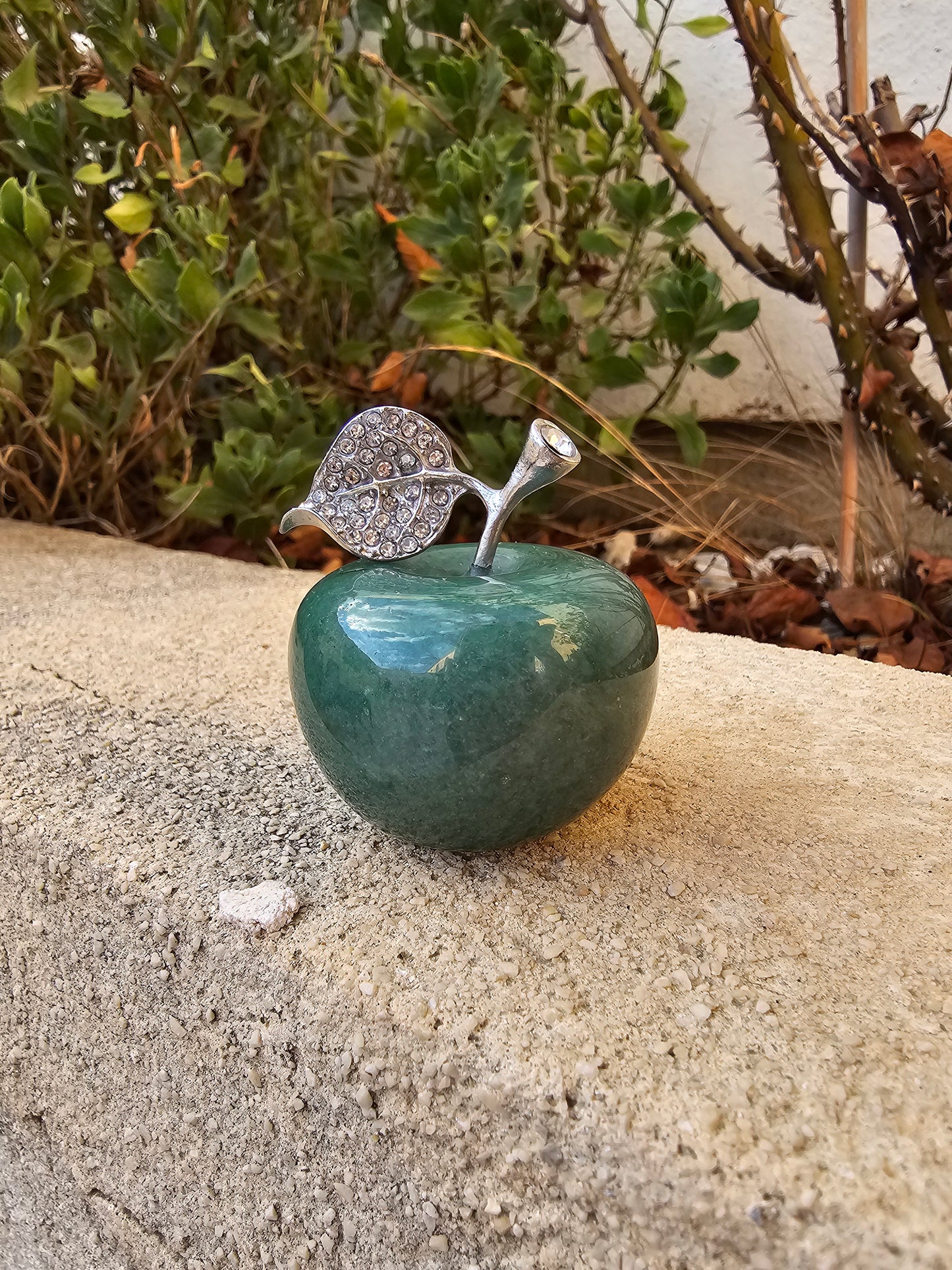POMME 45MM AVENTURINE VERTE A (1 PIÈCE)