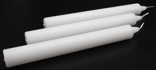 Bougie Teintée Masse 22cm - Blanc - À l'unité