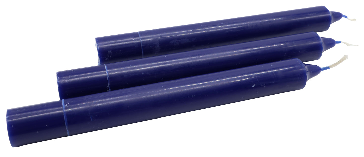 Bougie Teintée Masse 22cm - Bleu Marine - À l'unité