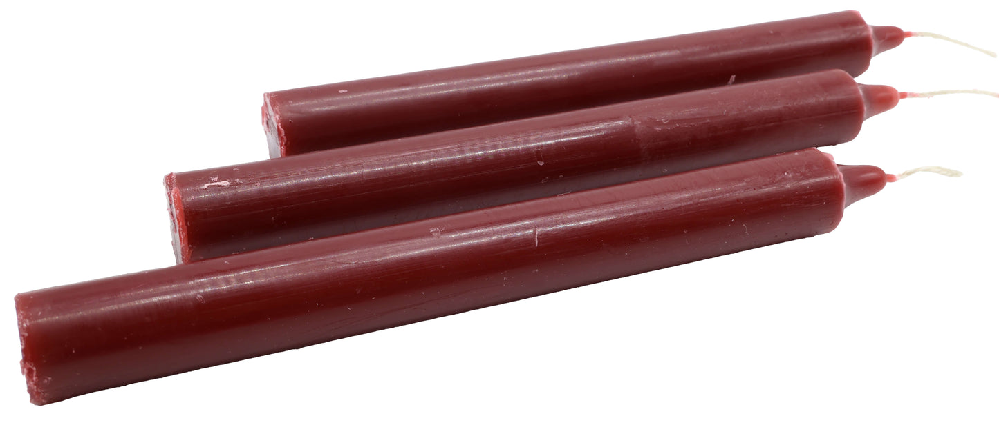 Bougie Teintée Masse 22cm - Bordeaux - À l'unité