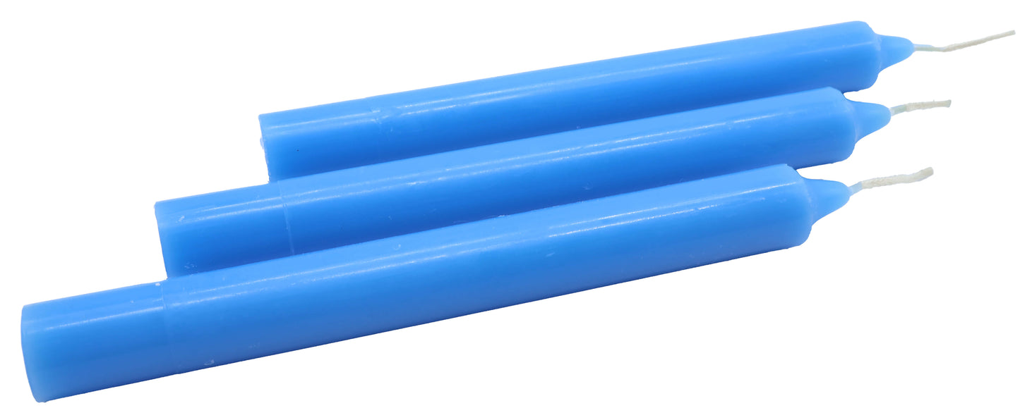Bougie Teintée Masse 22cm - Bleu Pastel - À l'unité