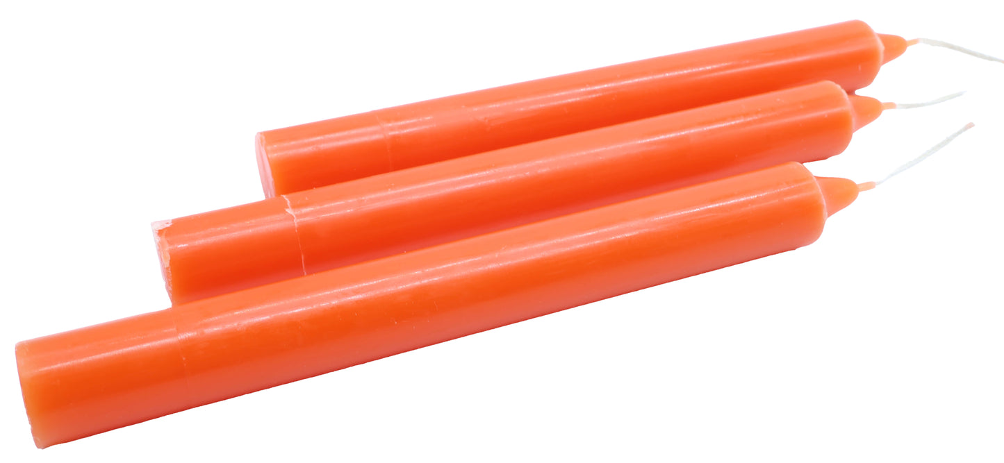 Bougie Teintée Masse 22cm - Orange - À l'unité