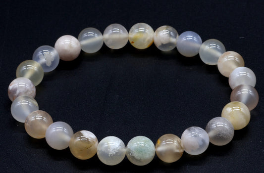 Bracelet Agate Cerise perles 8mm A