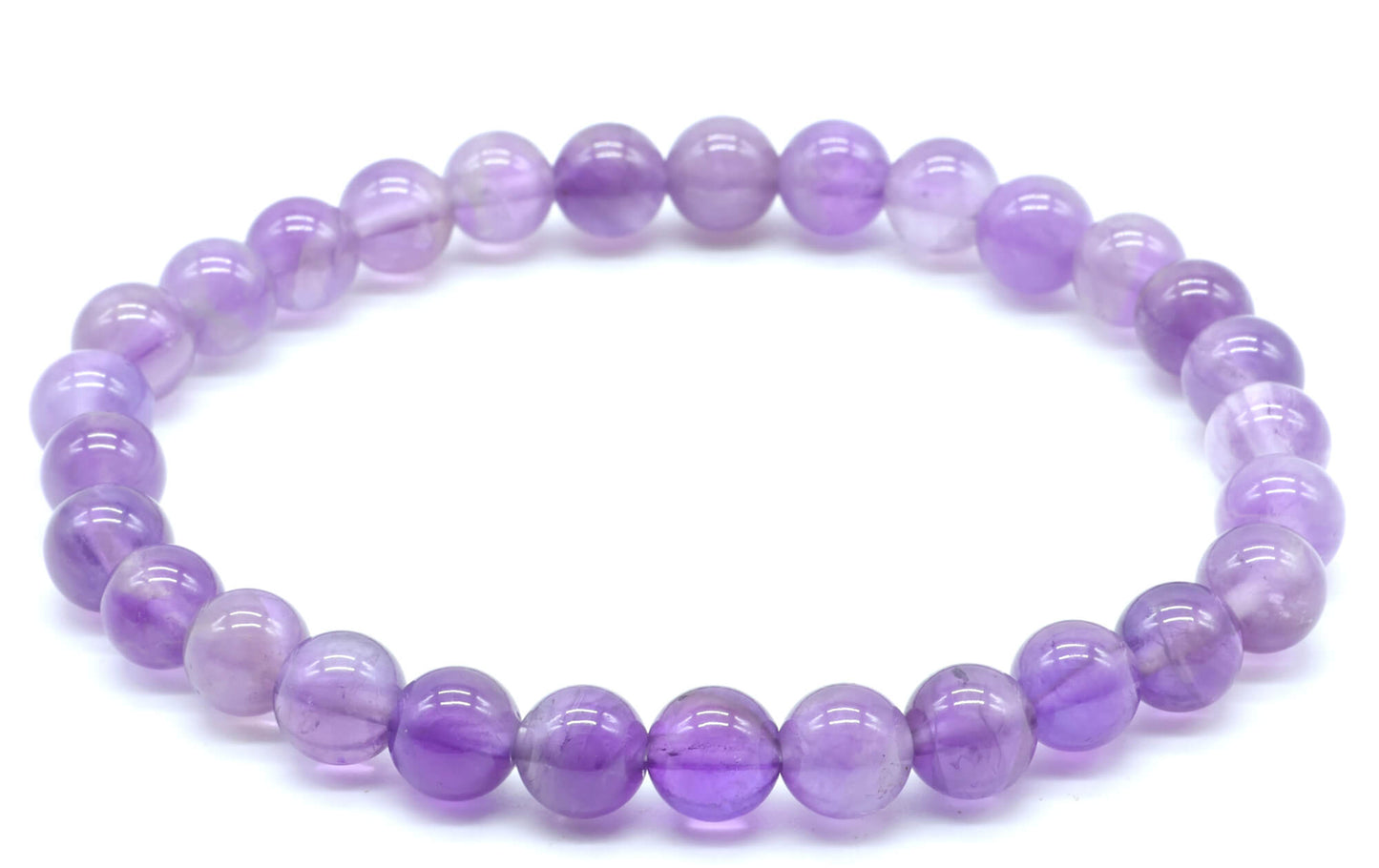 Bracelet 'Light' Améthyste Perles 6mm