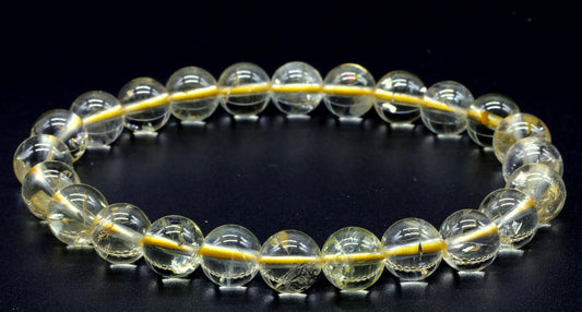 Bracelet Citrine Naturelle perles 8mm " A "