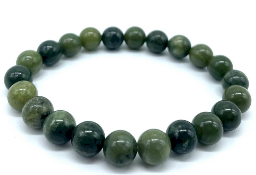 Bracelet Jade Néphrite perles 8mm