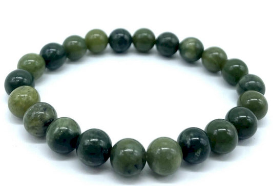 Bracelet Jade Néphrite perles 8mm