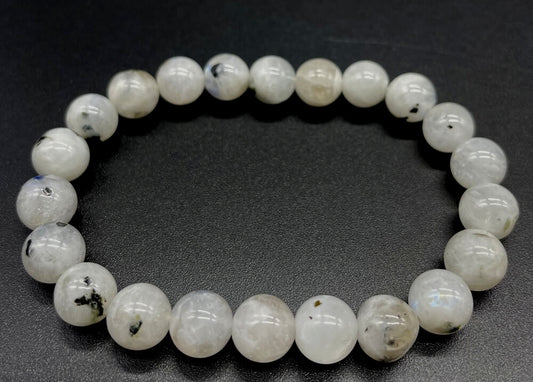 Bracelet Labradorite Blanche perles 8mm