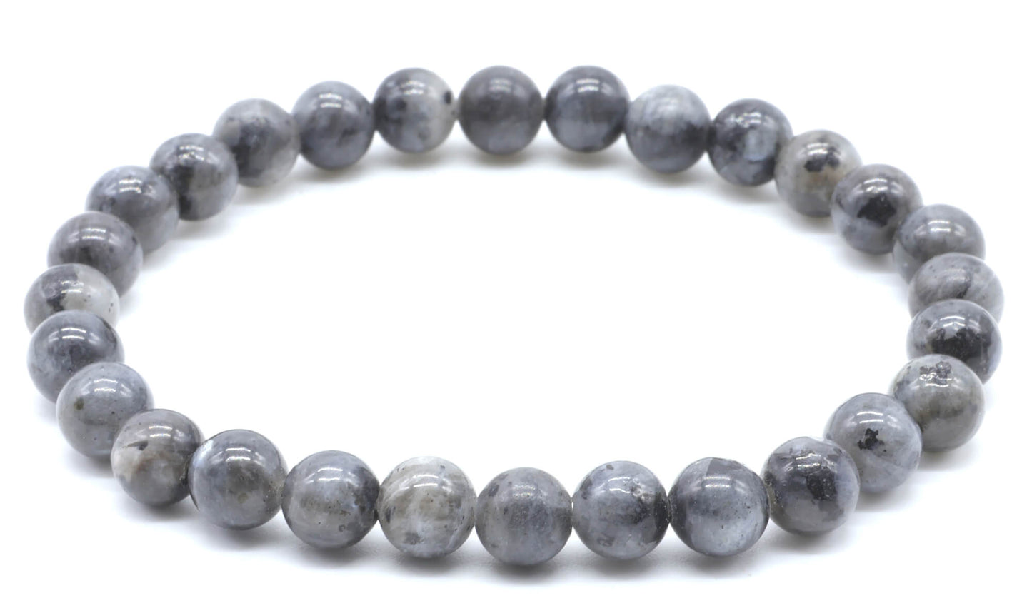 Bracelet Larvikite perles 6mm