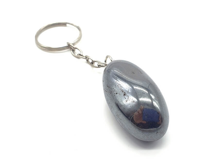 Porte-Clés Hématite roulée 3cm