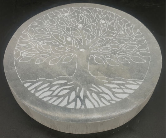 Porte-Encens Sélénite Arbre de Vie 10cm