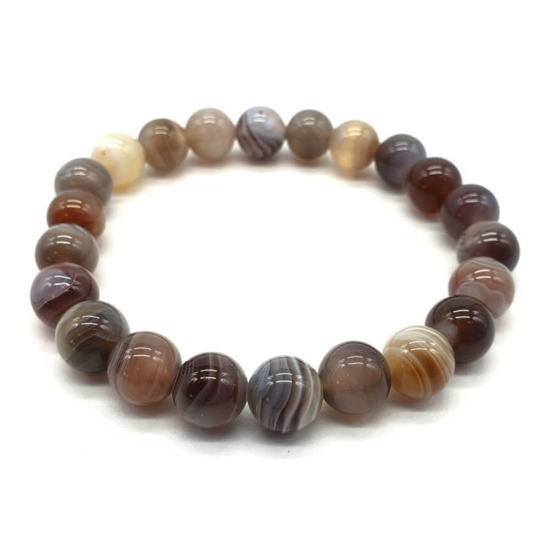 Bracelet Agate Botswana 8mm