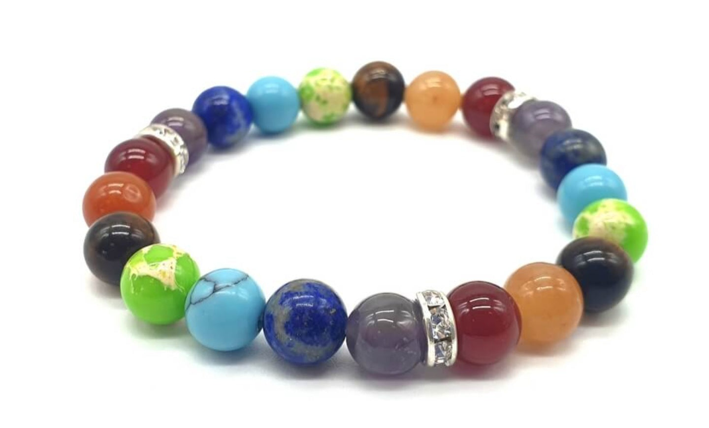 Bracelet 7 chakras 1-mix perles 8mm