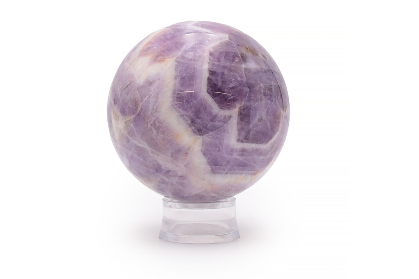 SPHÈRE AMÉTHYSTE CHEVRON AA 70 À 80MM (1 PIÈCE)