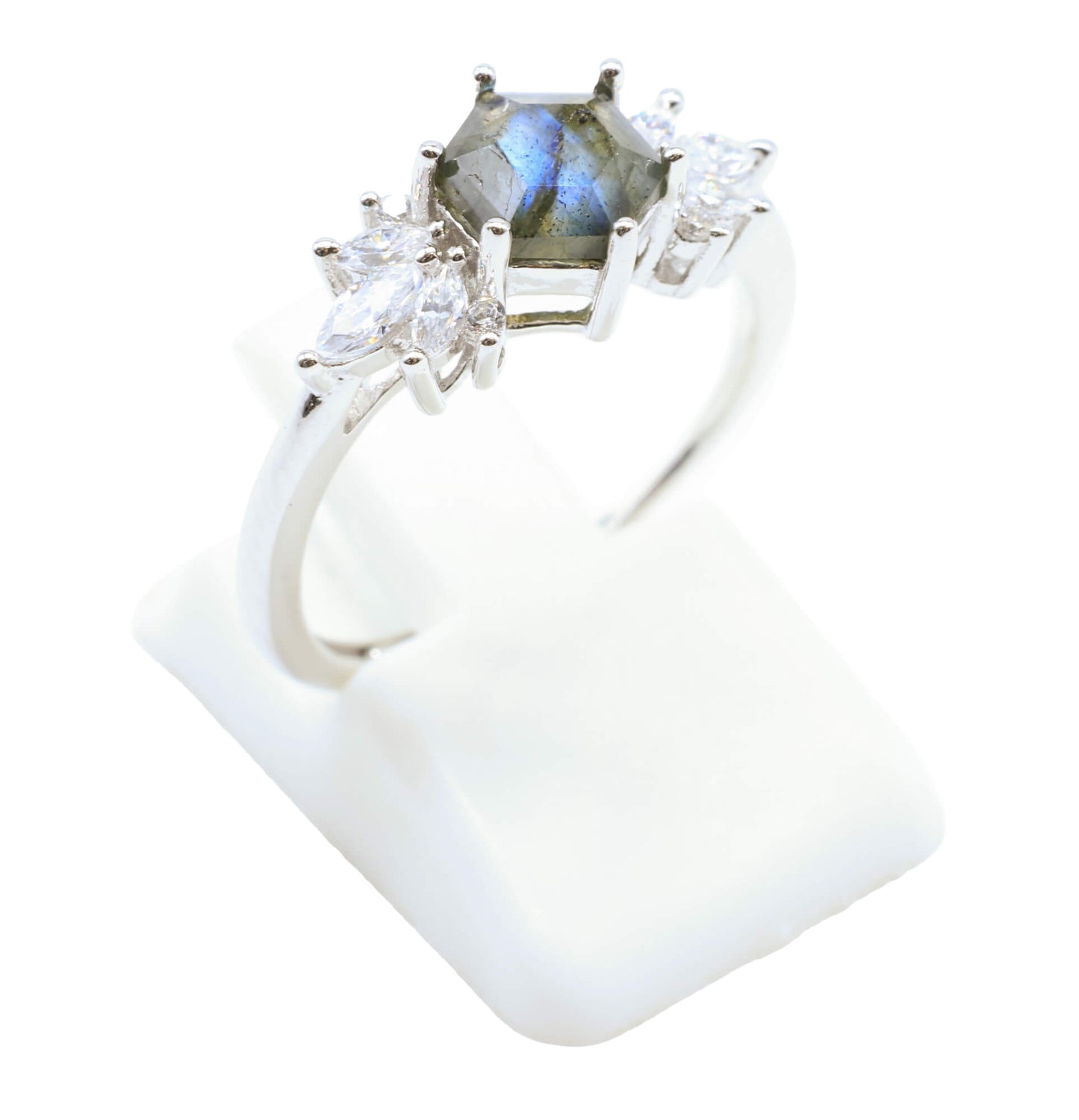 Bague Argent 925 'Flocon d'Argent' - Labradorite