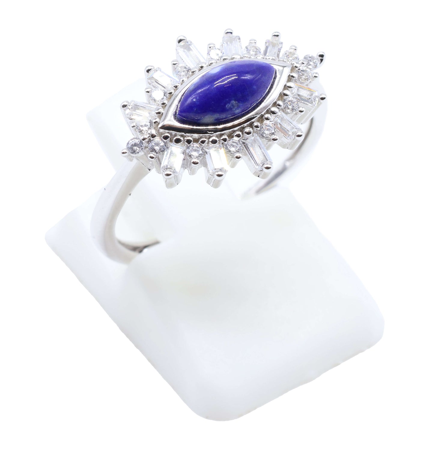 Bague Argent 925 'Oeil Solaire' - Lapis Lazuli