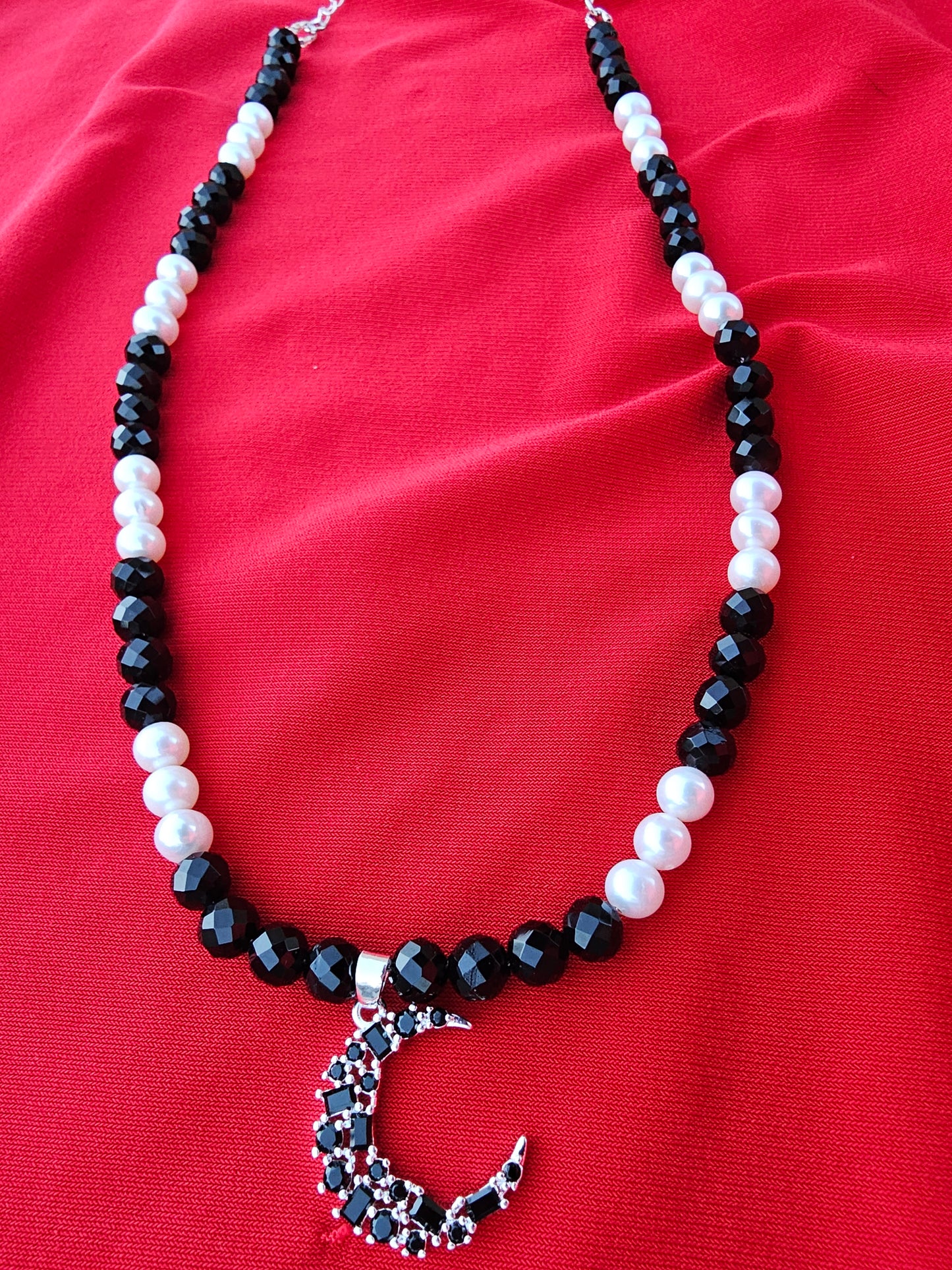 Collier Luna - Onyx & Perles de culture