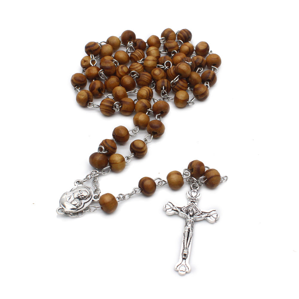 Chapelet catholique long collier religieux