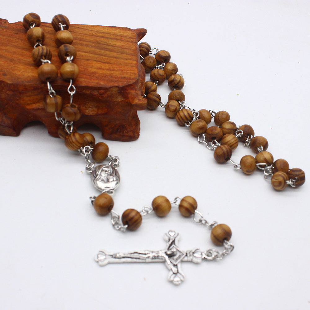 Chapelet catholique long collier religieux