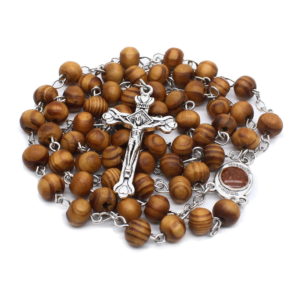 Chapelet catholique long collier religieux
