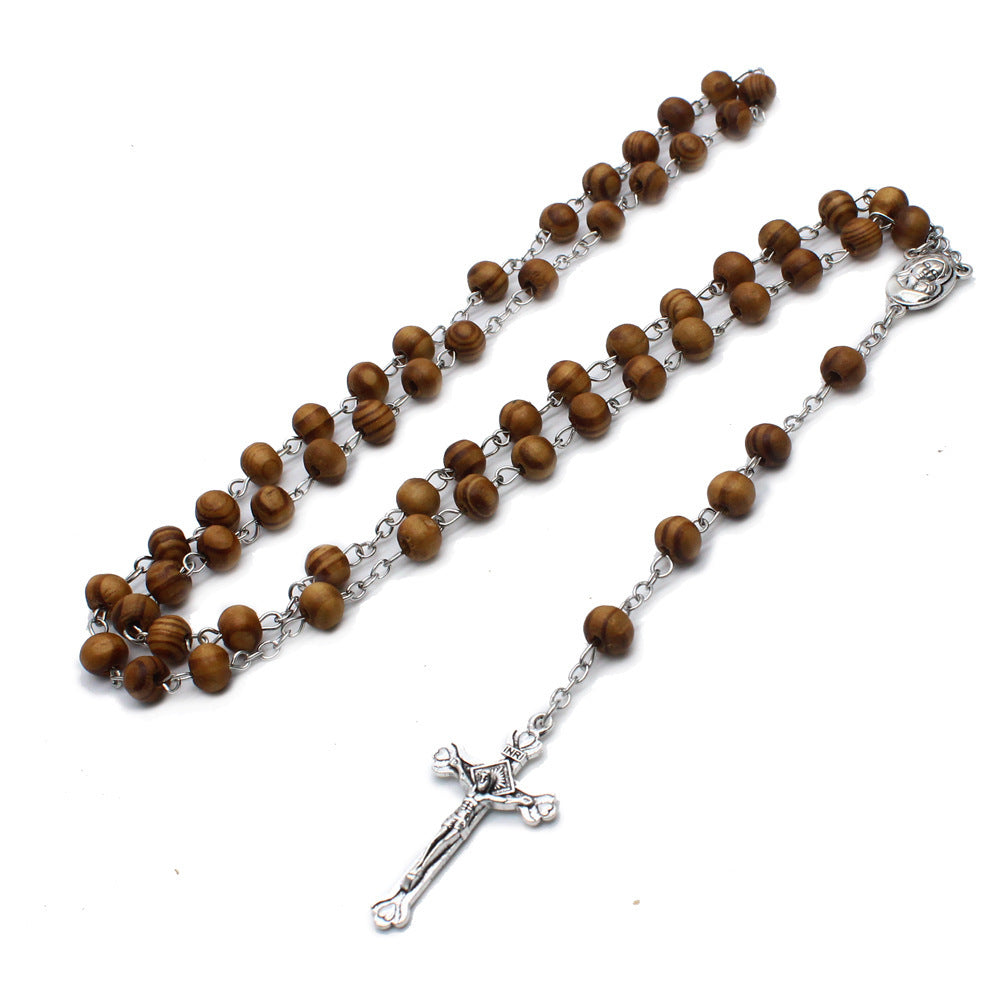 Chapelet catholique long collier religieux