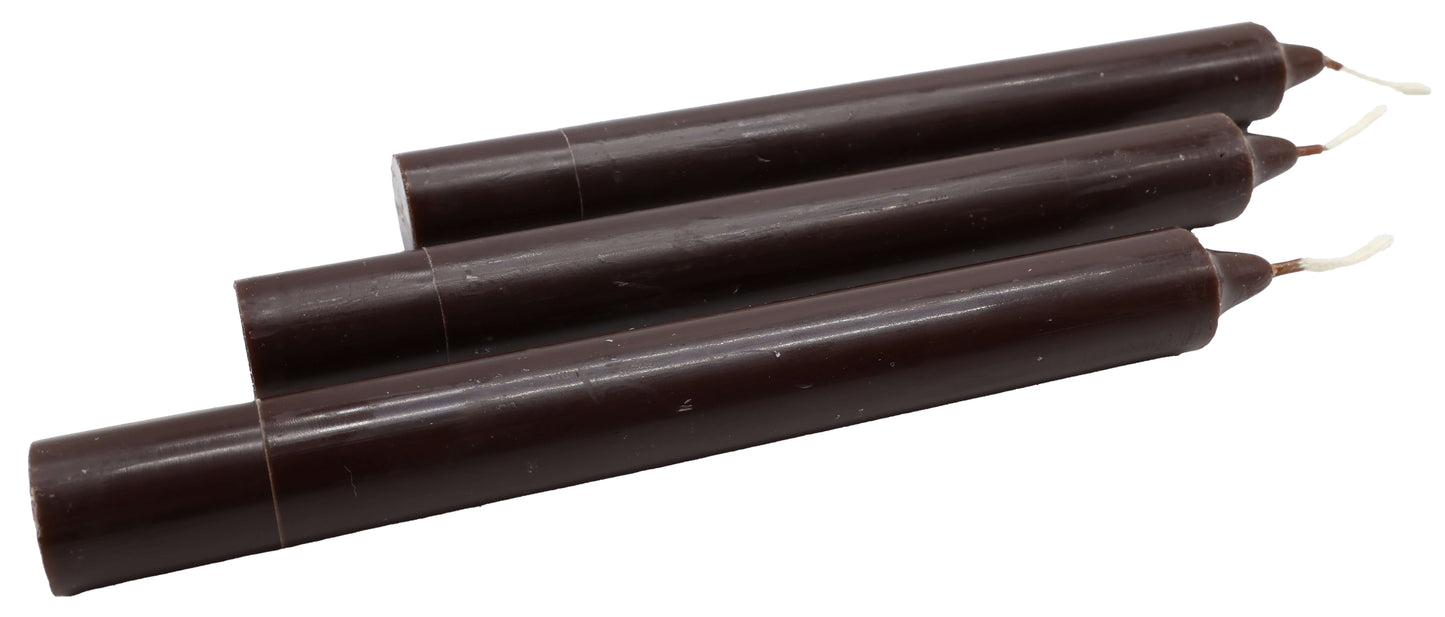 Bougie Teintée Masse 22cm - Marron - À l'unité