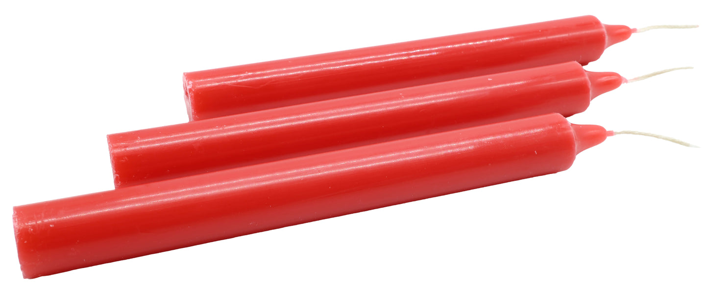 Bougie Teintée Masse 22cm - Rouge - À l'unité