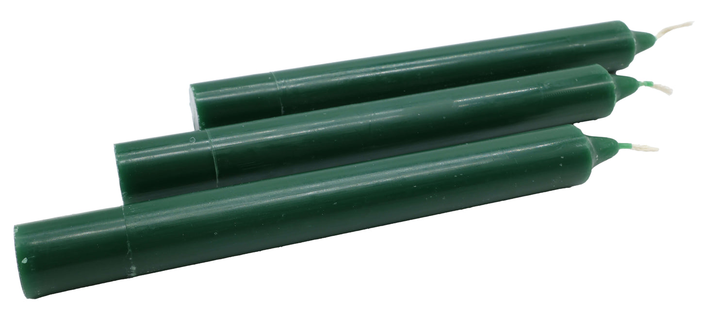 Bougie Teintée Masse 22cm - Vert Sapin - À l'unité