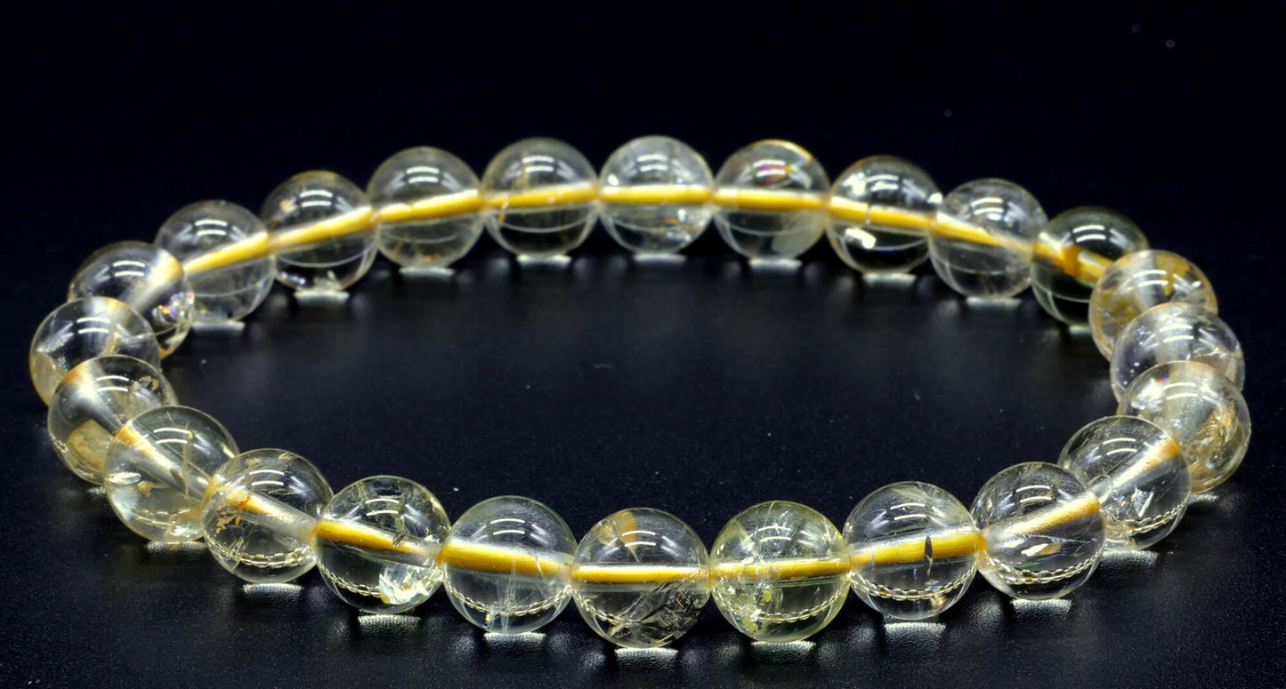 Bracelet Citrine Naturelle perles 8mm " A "