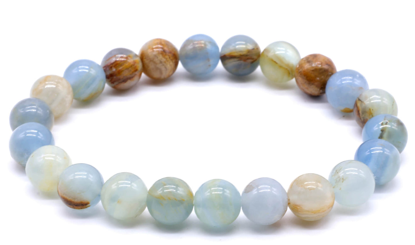 Bracelet Calcite Bleue perles 8mm