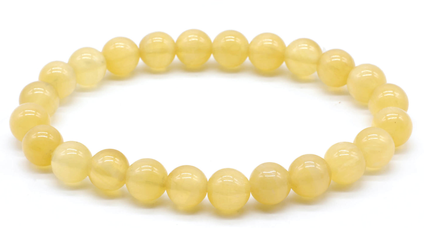 Bracelet Calcite Orange perles 8mm