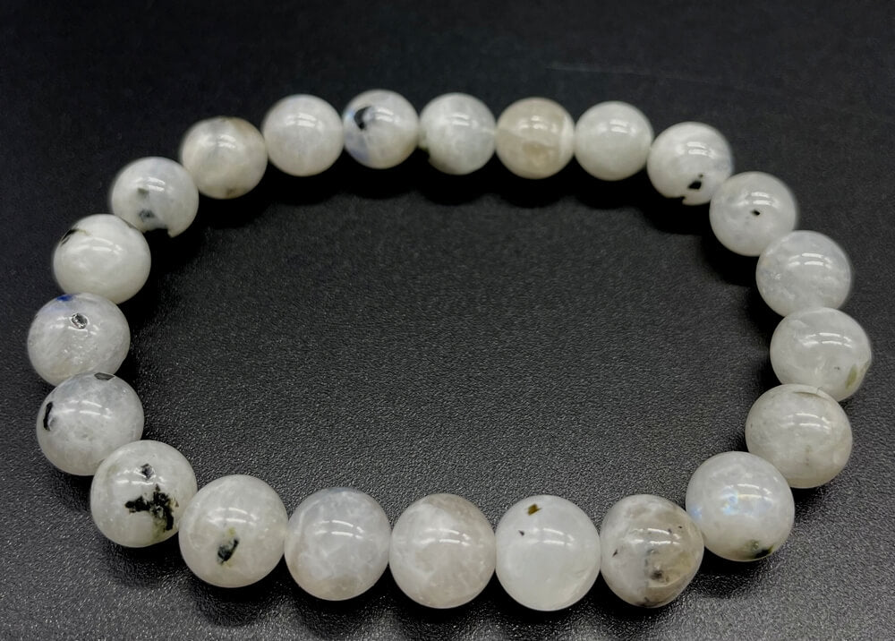 Bracelet Labradorite Blanche perles 8mm