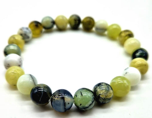 Bracelet Opale Verte perles 8mm