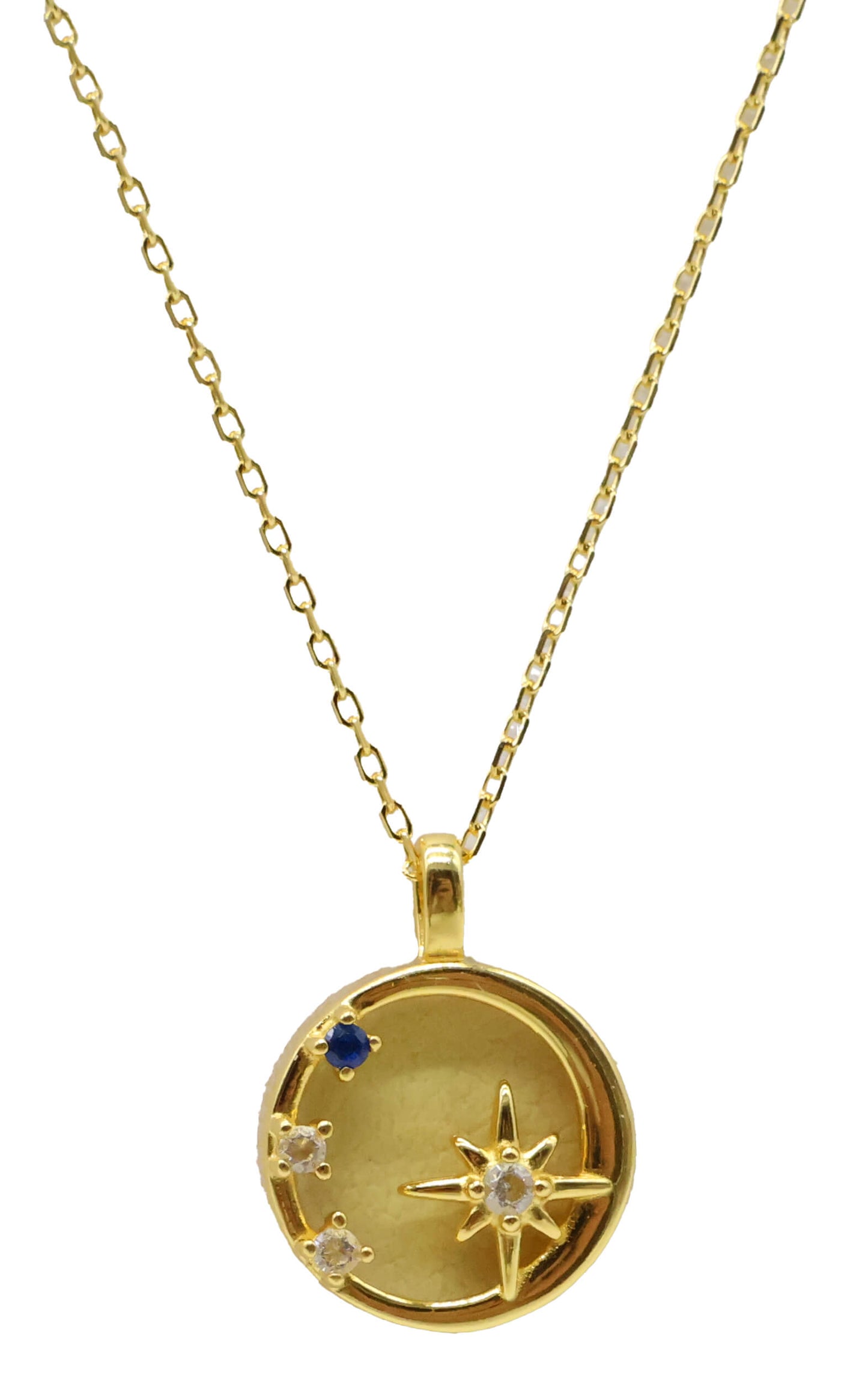 Collier Argent 925 Citrine & Etoiles