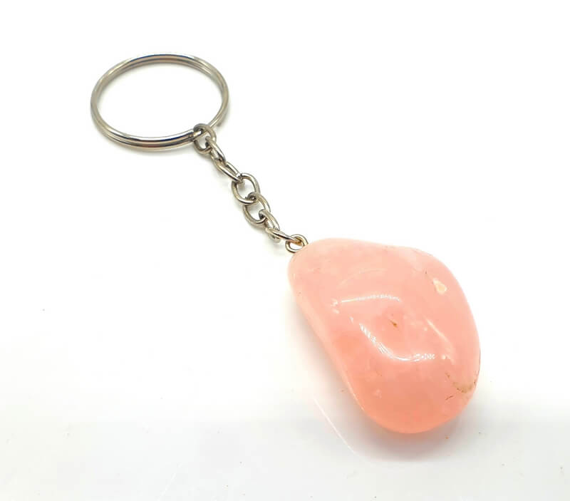 Porte-Clés Quartz Rose roulée 3cm