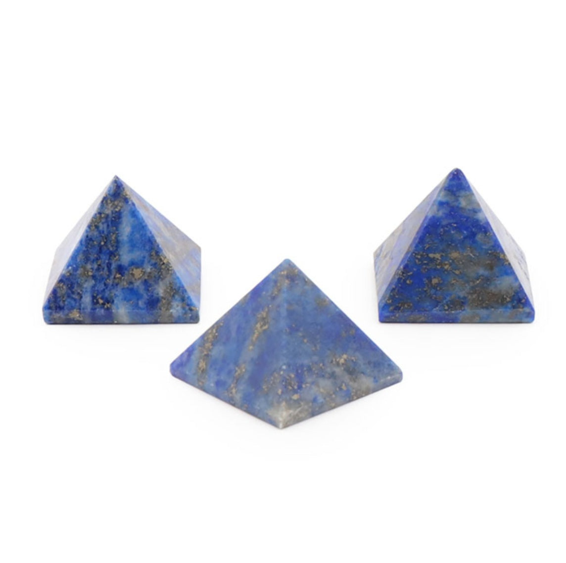 PYRAMIDE 15 À 25MM LAPIS LAZULI A ( Les 3 PIÈCES)