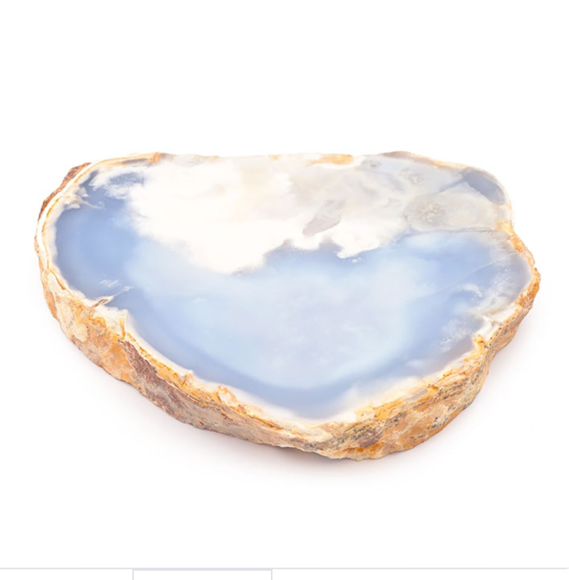 Calcédoine Bleue AAA tranche polie 1260g n° 2578