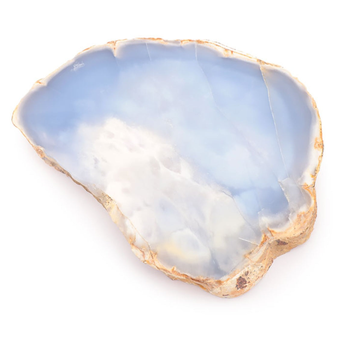 Calcédoine Bleue AAA tranche polie 1260g n° 2578