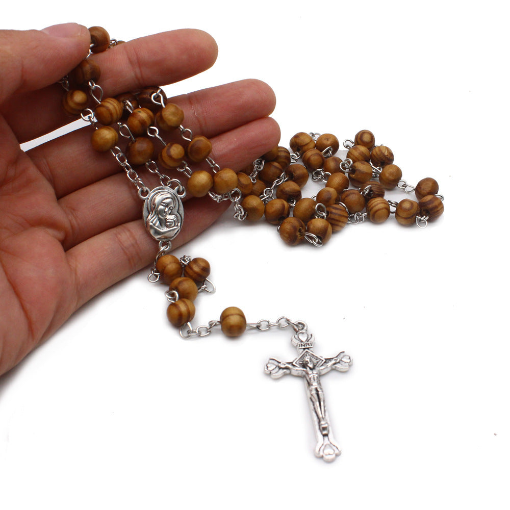 Chapelet catholique long collier religieux