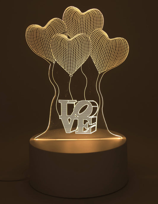 Veilleuse USB Plastique Coeurs 14cm